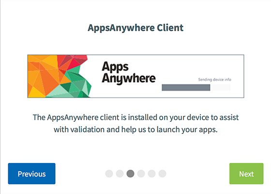 AppsAnywhere client install example
